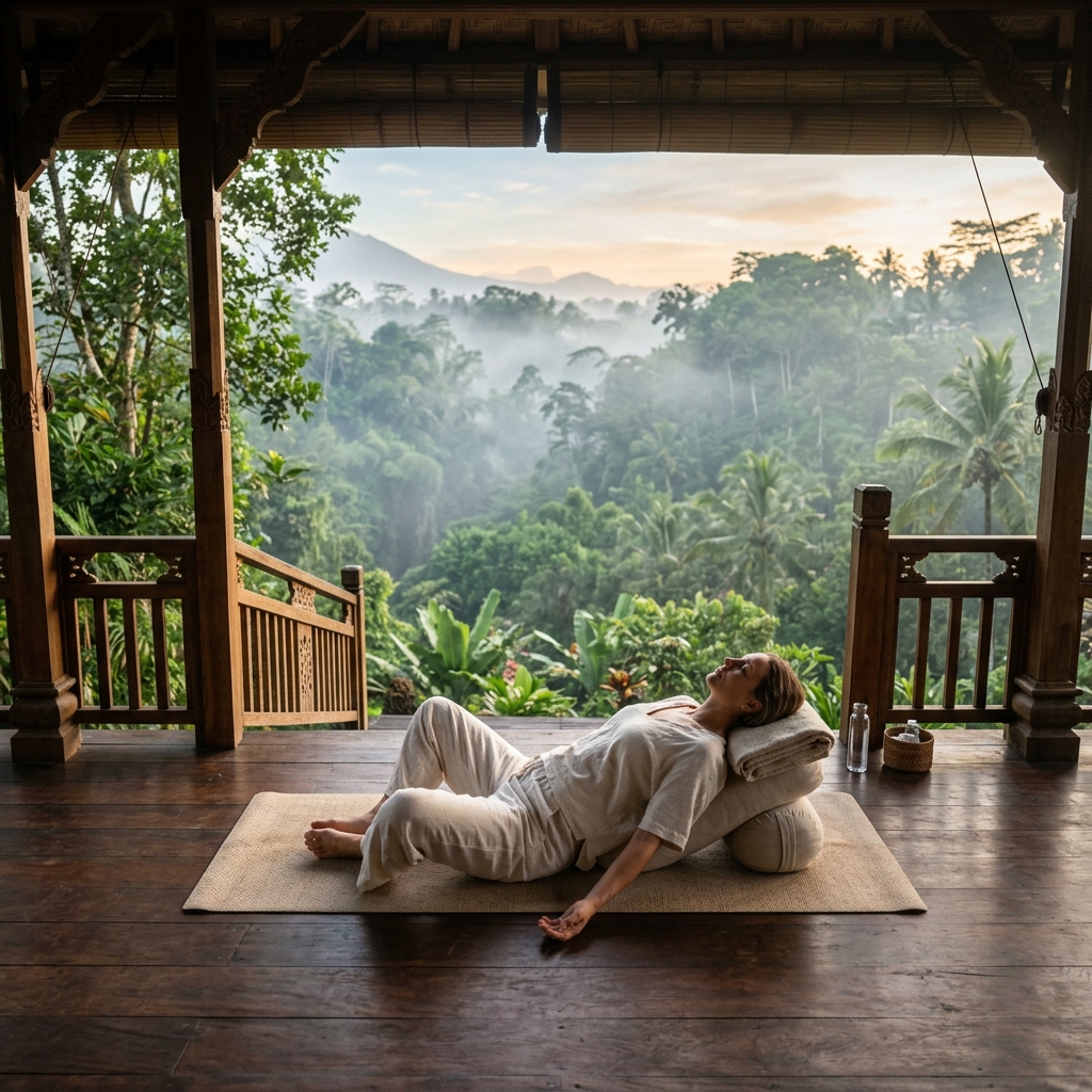Students in yoga teacher training Bali