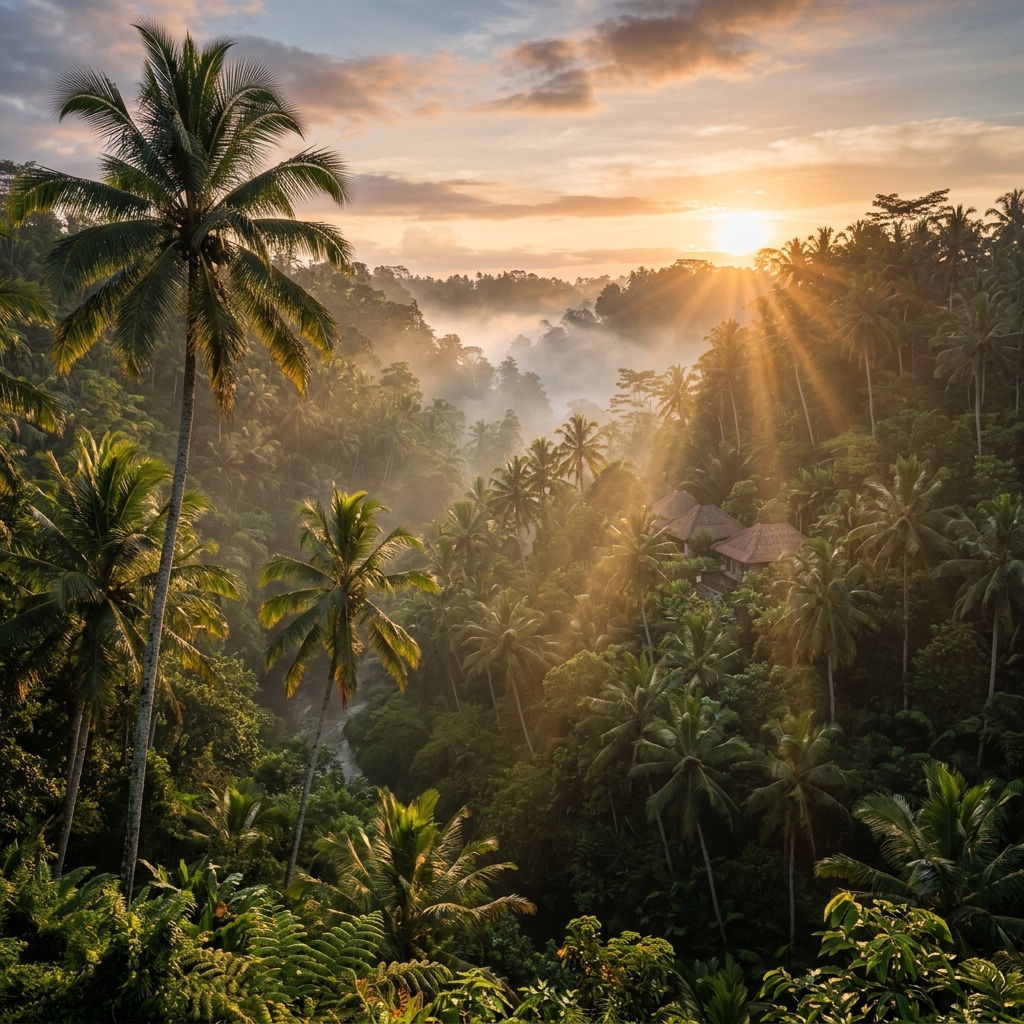 Lush jungle surroundings of our Ubud yoga shala